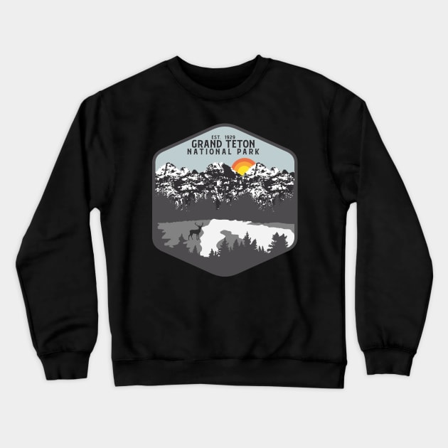 GRAND TETON NATIONAL PARK WYOMING Crewneck Sweatshirt by Tonibhardwaj